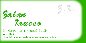 zalan krucso business card