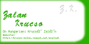 zalan krucso business card